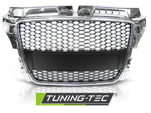 Upgrade Sportgrill / Kühlergrill für Audi A3 8P Facelift 08-12 chrom in Wabendesign